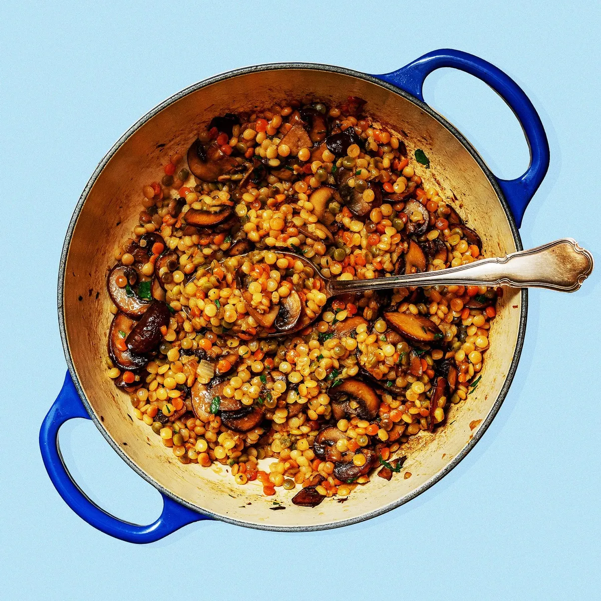 Pearl Couscous with Mushrooms