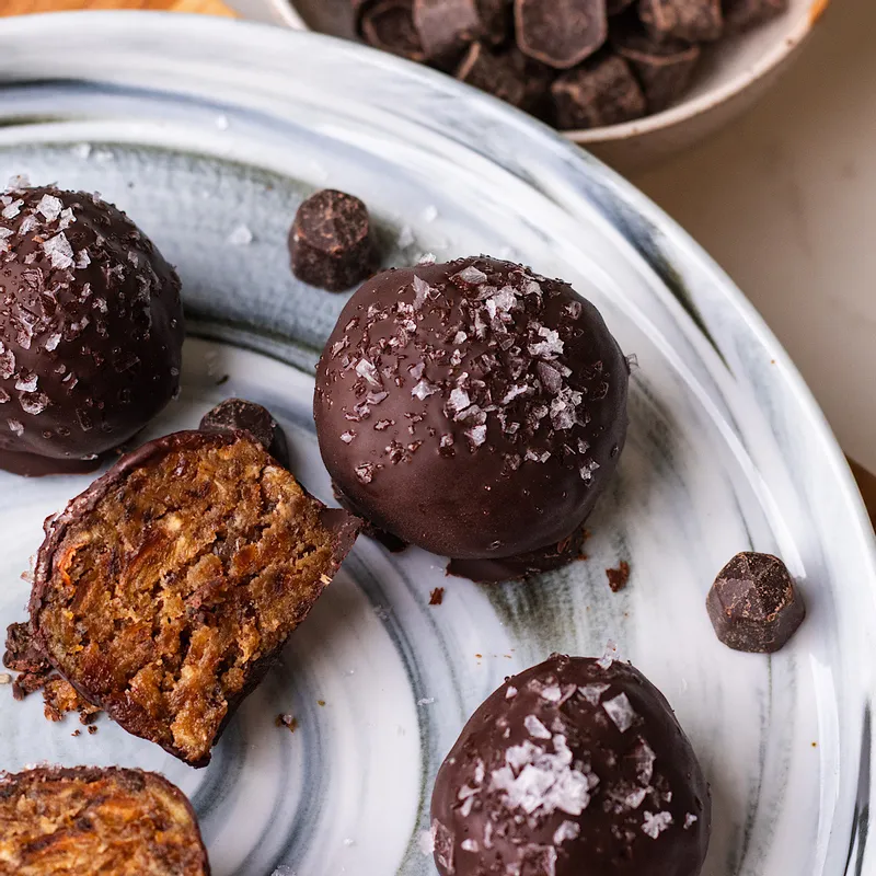Salted Caramel Date Truffles