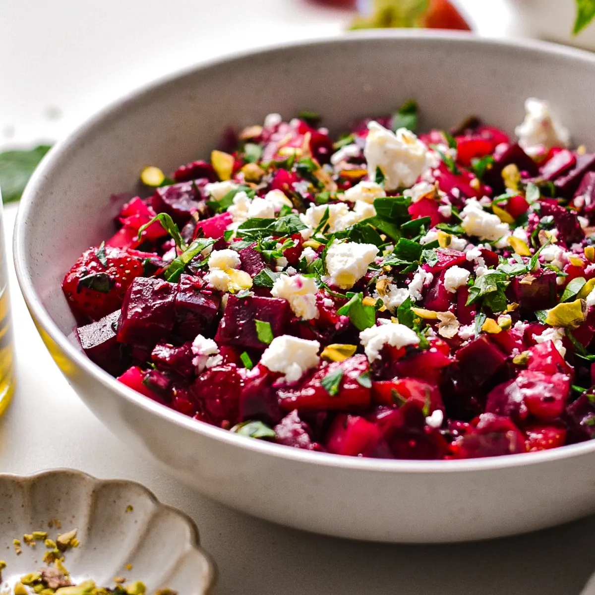 Beet Strawberry Salad with Strawberry Balsamic Vinaigrette