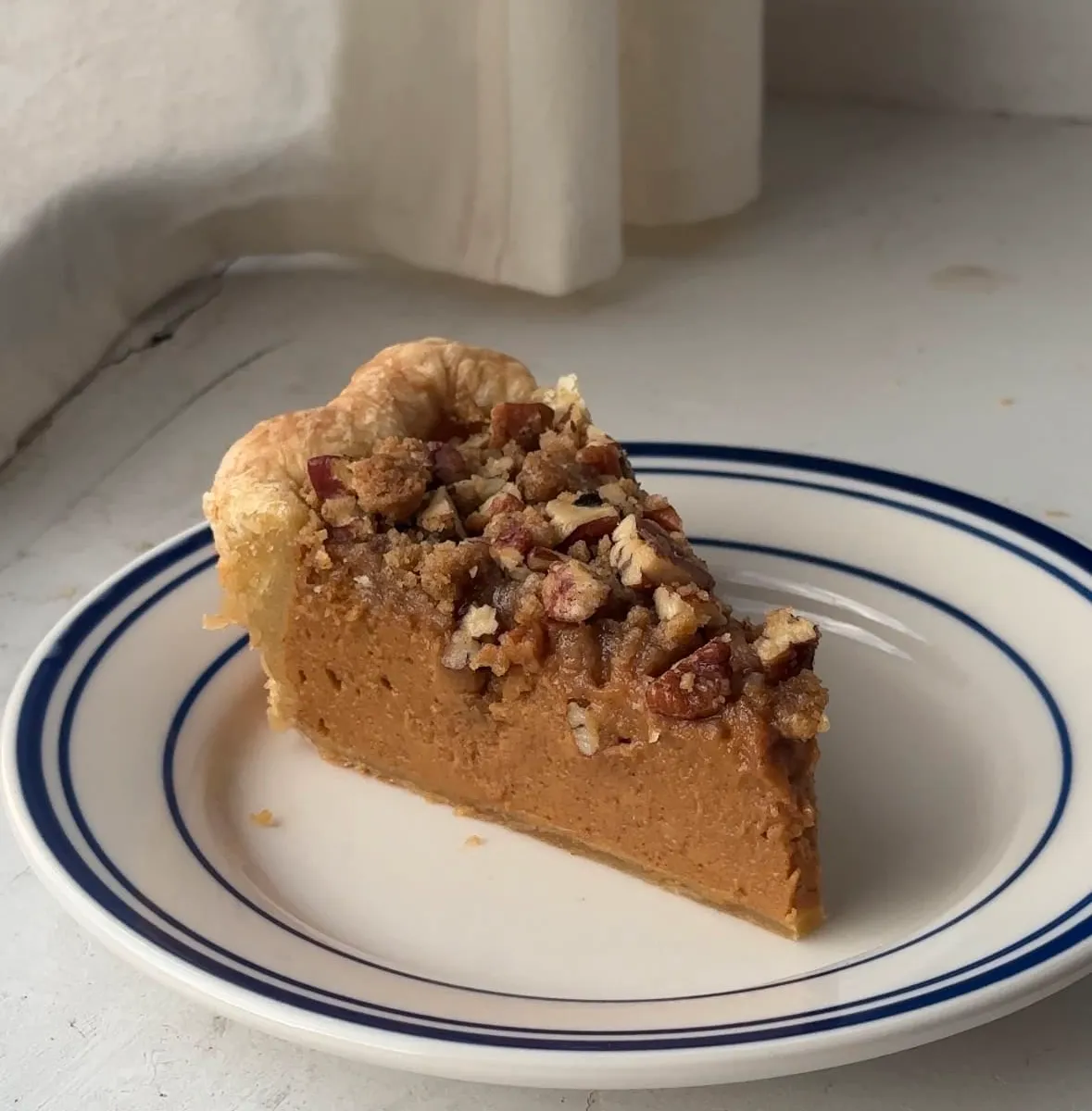 Sweet Potato Pecan Crumble Pie