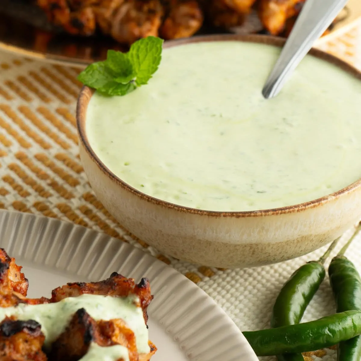 Mint Yogurt Sauce with Cilantro and Lemon