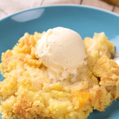 Recipe '4-Ingredient Peach Cobbler Recipe'