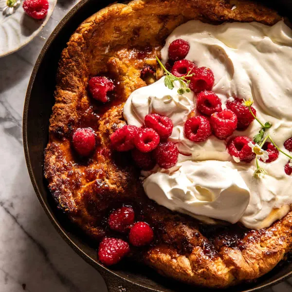 Smashed Raspberry Dutch Baby