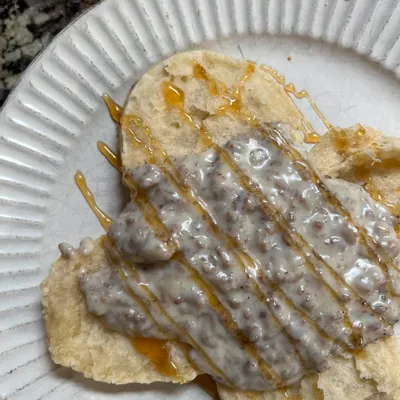 Recipe 'Sourdough Biscuits and Gravy'