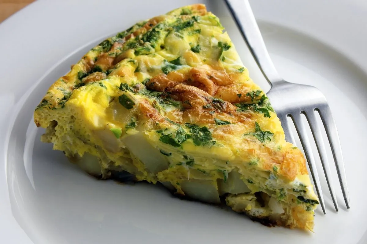 Swiss Chard and Kale Potato Frittata