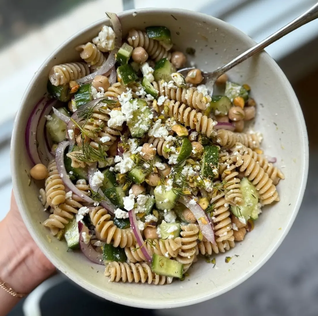 Mediterranean Chicken Pasta Salad