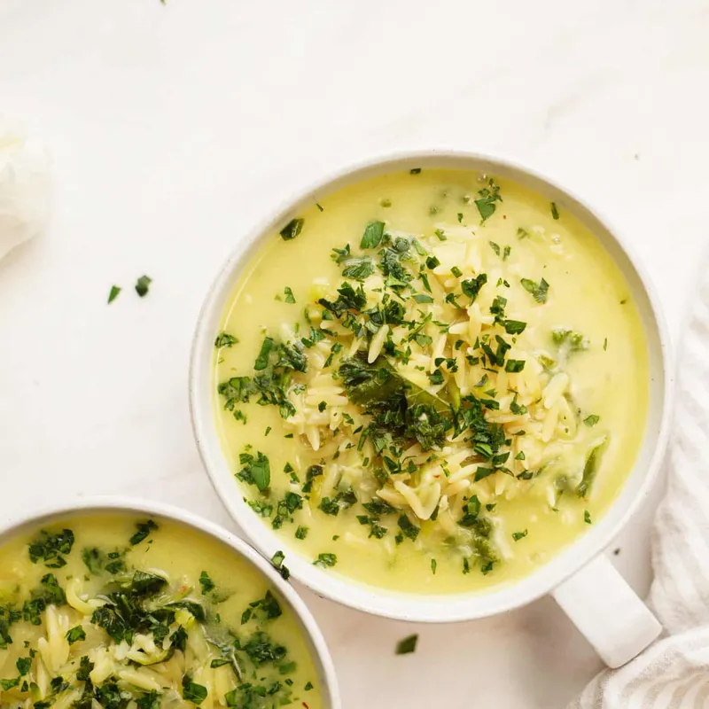 Lemon Chicken Orzo Soup 🍋