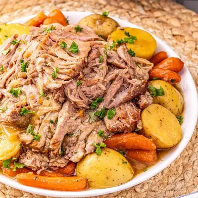 Recipe 'Easy Crock Pot Pork Roast with Potatoes and Carrots'