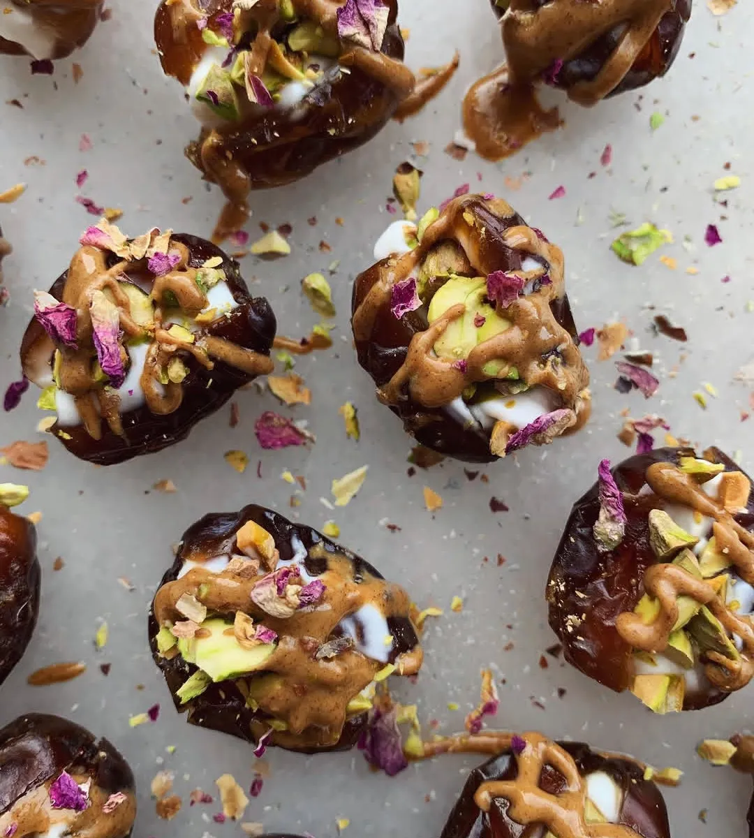 Stuffed Dates with Pistachios and Peanut Butter