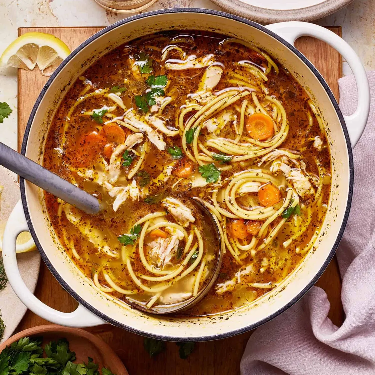 Healthy Chicken Noodle Soup - Two Ways!