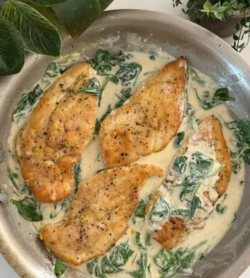 Recipe 'Creamy lemon chicken with spinach'