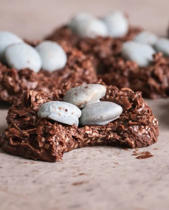 Toasted Coconut Chocolate Bird Nest Cookies