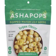 AshaPops Popped Water Lily Seeds, Vegan Cheese
