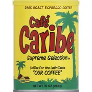 Cafe Caribe Coffee, Dark Roast Espresso Coffee.