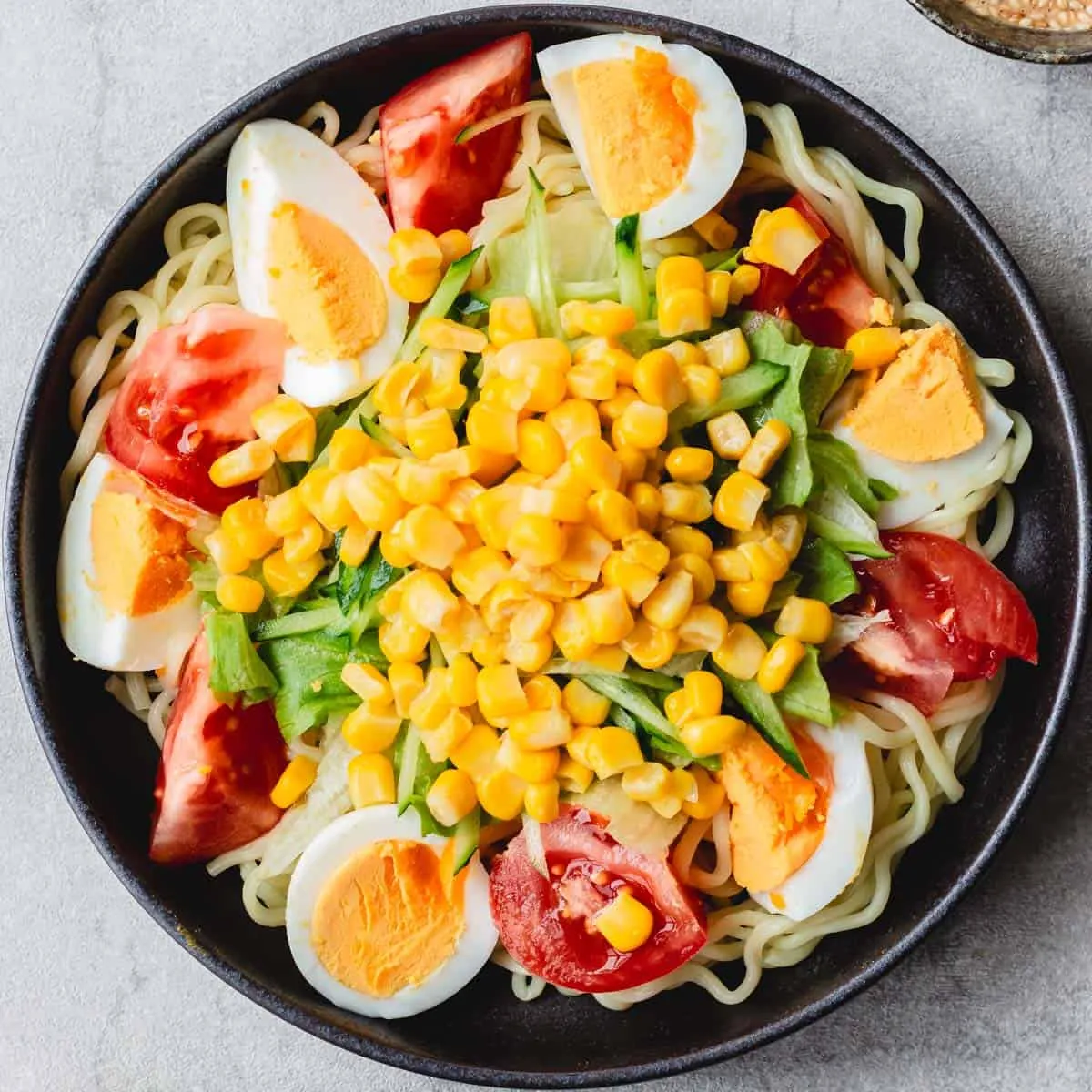 Cold Ramen Noodle Salad with Sesame Dressing