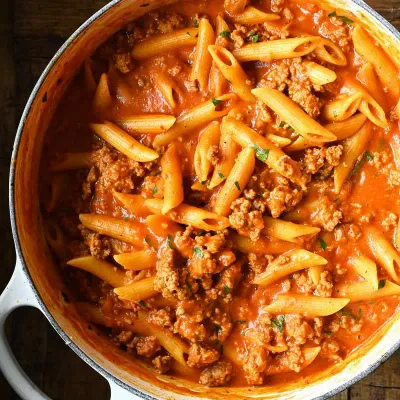 Recipe 'One-Pot Creamy Paprika Beef Pasta'