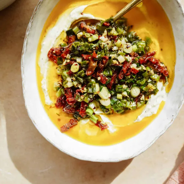 Whipped Feta with Green Onion + Sundried Tomato