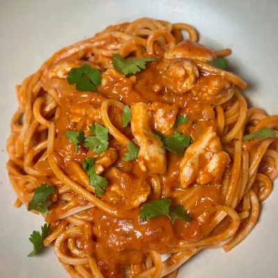 Recipe 'Chicken Tikka Masala Pasta with Simmer Sauce'