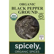 Spicely Organics Black Pepper, Ground, Organic