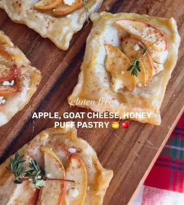 Recipe 'Quick Gluten Free Apple & Goat Cheese Puff Pastry Appetizers'