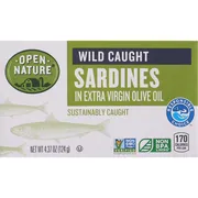 Open Nature Sardines in Extra Virgin Olive Oil, Wild Caught