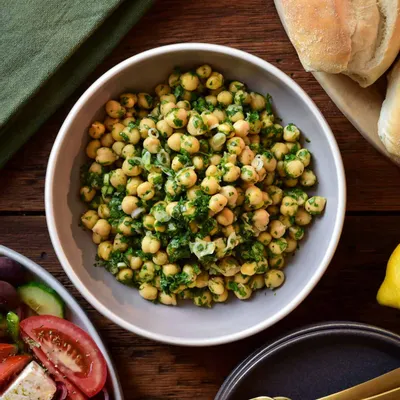 Recipe 'Chickpea Parsley Salad with Lemon and Olive Oil'