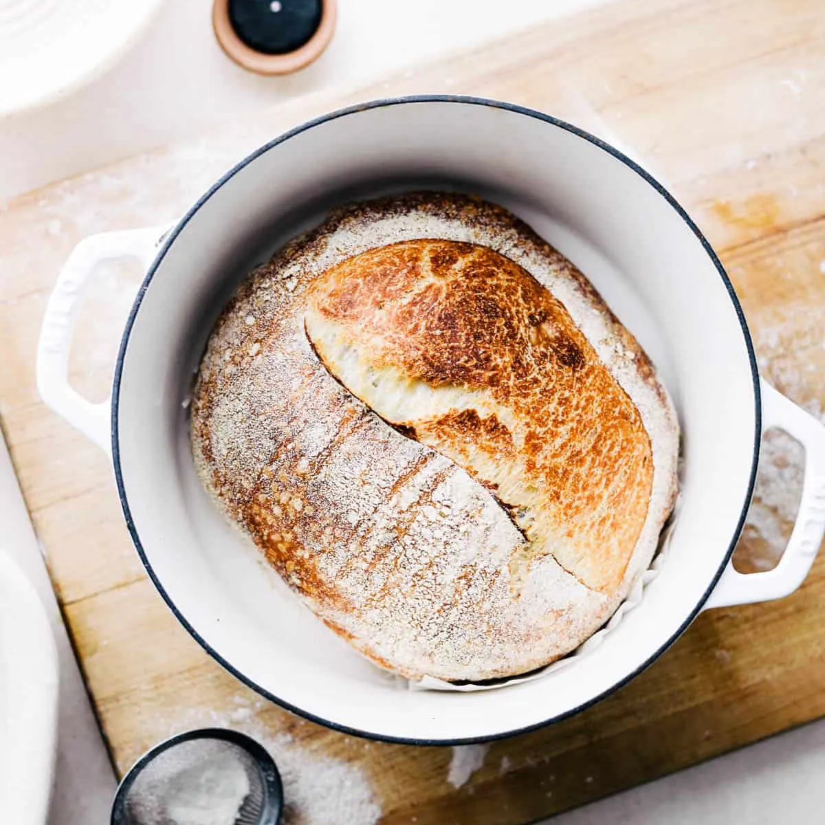 Batard Bread ( Sourdough Dutch Oven Method)