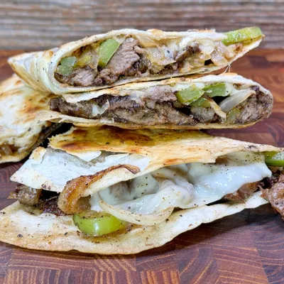 Recipe 'Philly Cheesesteak Quesadilla'