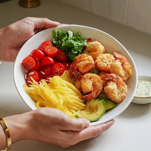 Healthy Air Fryer Shrimp Bowl