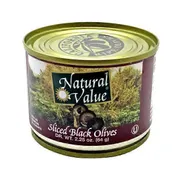 Natural Value Sliced Black Olives