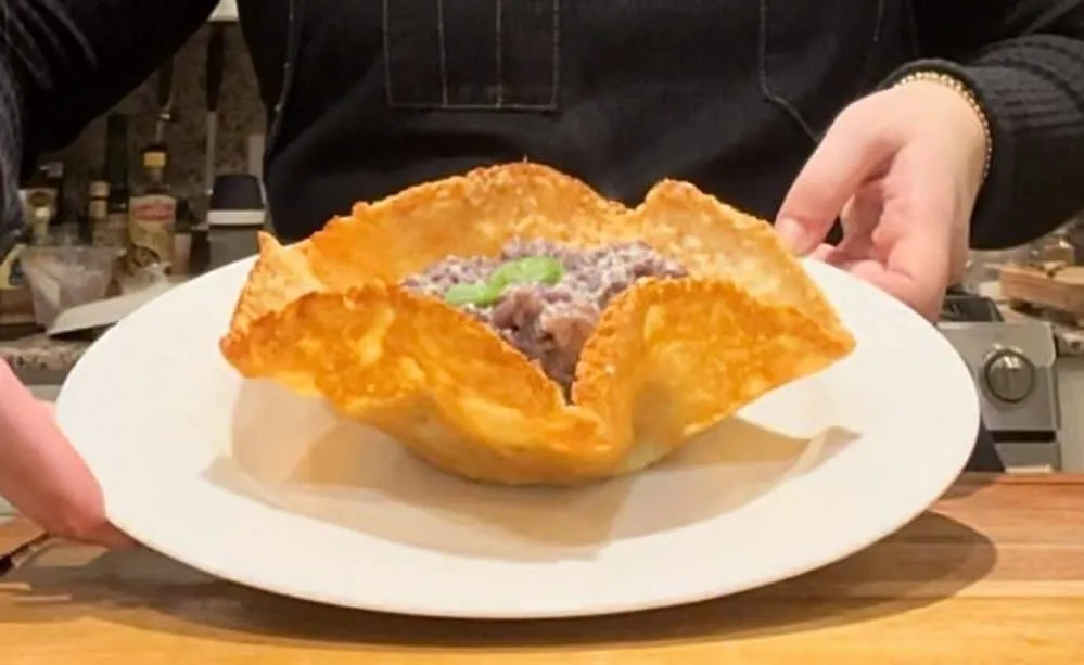 Edible Asiago Cheese Bowls