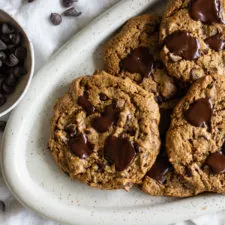 Vegan Banana Chocolate Chip Cookies (oil free)
