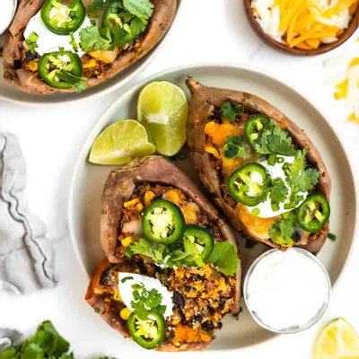 Recipe 'Stuffed Sweet Potatoes (Easy Baked Recipe)'