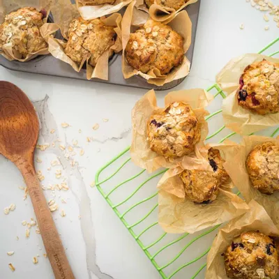 Recipe 'Healthy Banana Blueberry Oatmeal Muffins Recipe'