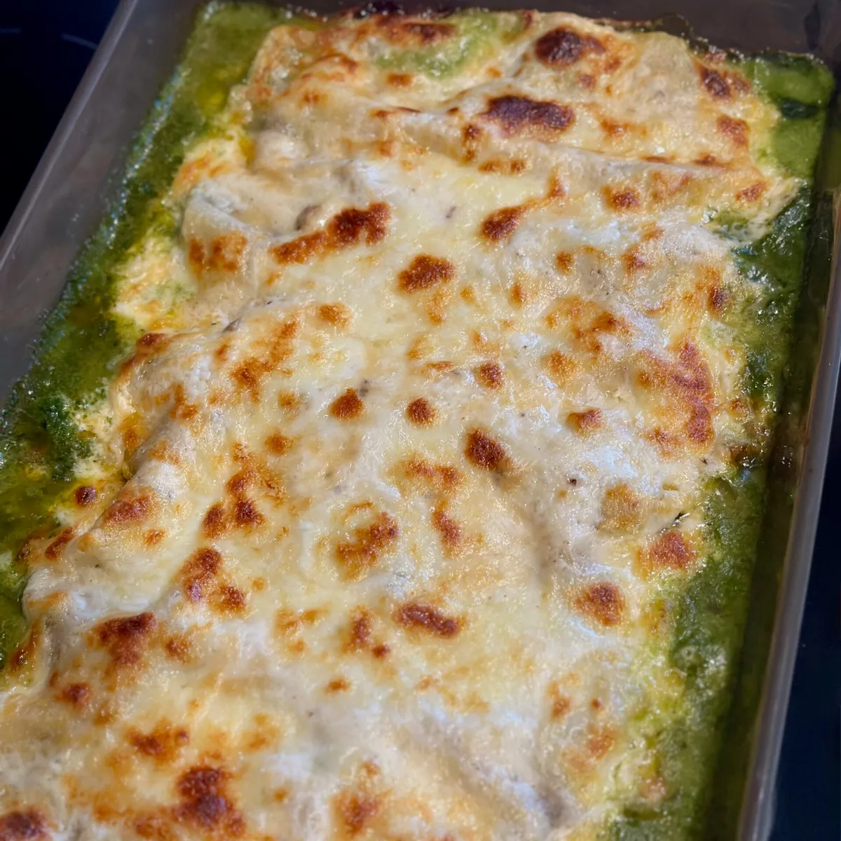 Green Lasagna with Béchamel (no ricotta)