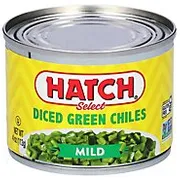 HATCH Select Green Chiles Gluten Free Diced Fire-Roasted Mild Can - 4 Oz