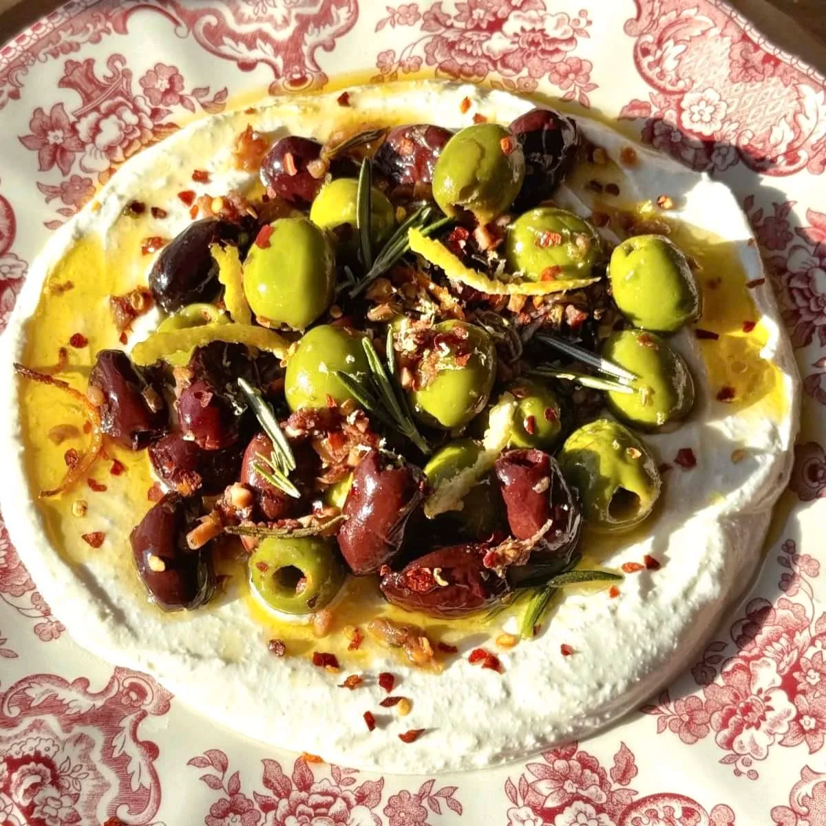 Whipped Feta Roasted Olive Dip