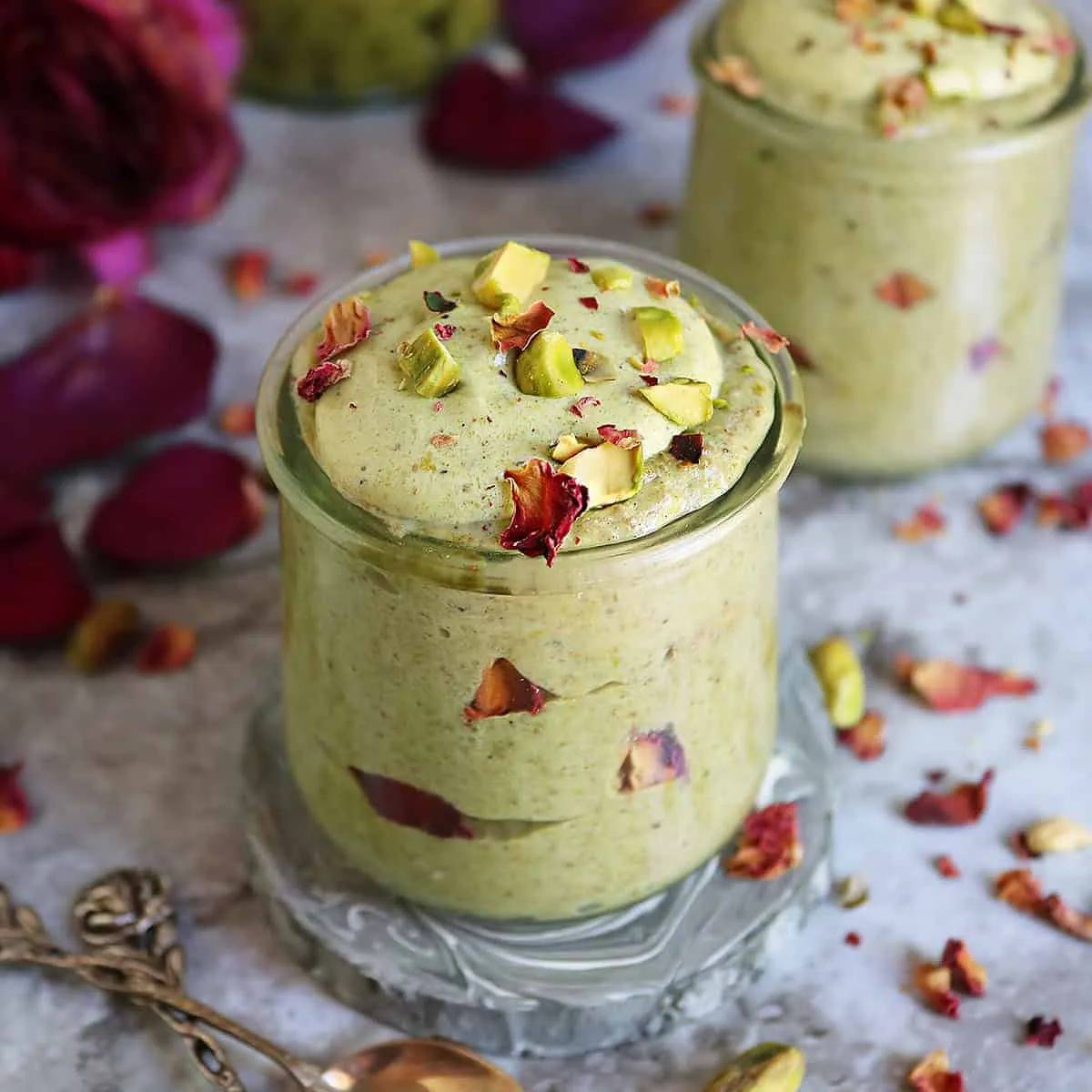 Pistachio Rose Blended Chia Seed Pudding