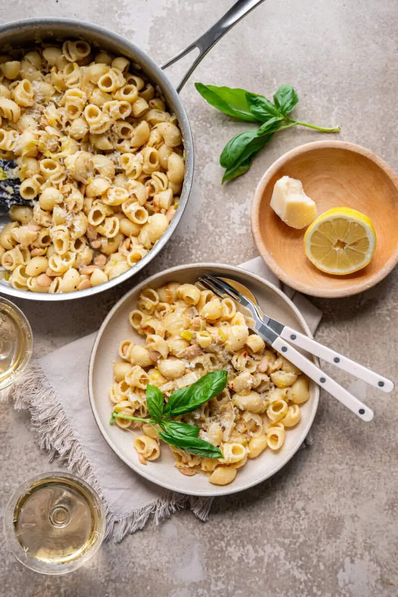 Pasta with Butter Beans and Leeks Recipe