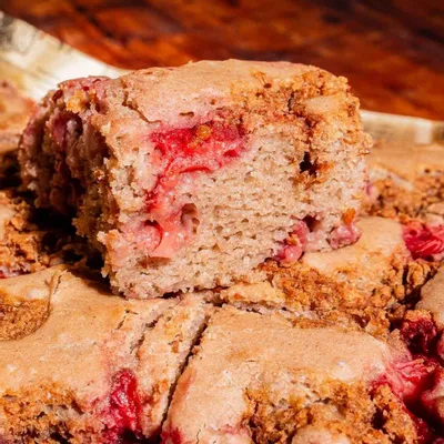 Recipe 'Gluten-Free Strawberry Buckwheat Snack Cake with Maple Kasha Crumble'