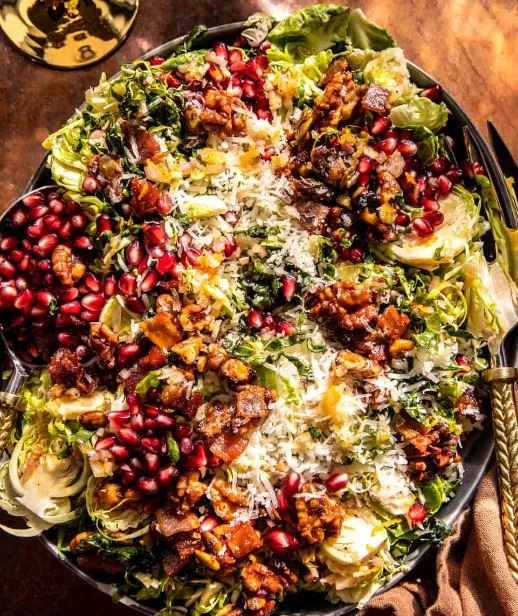 Shaved Brussels Sprout Candied Bacon Salad