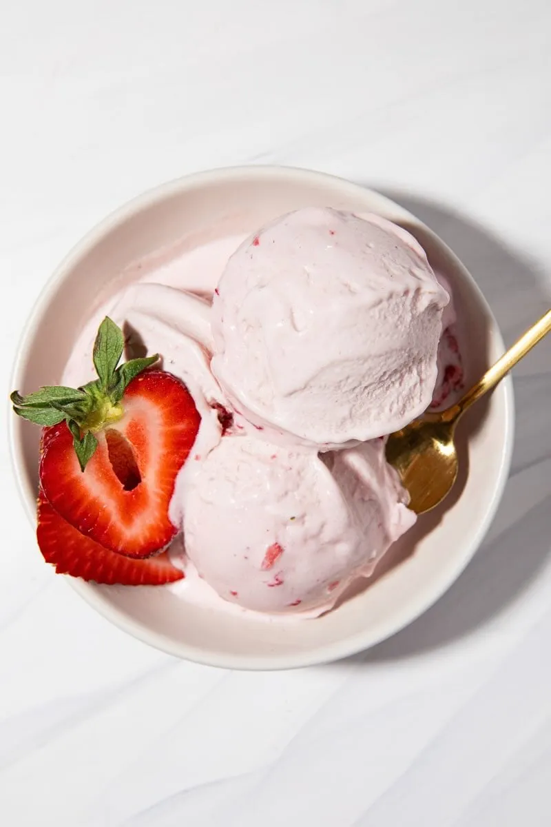 Dairy Free Ninja Creami Strawberry Protein Ice Cream