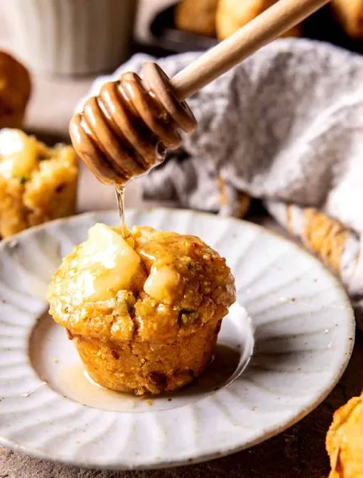 Honey Butter Jalapeno Cheddar Cornbread Biscuits