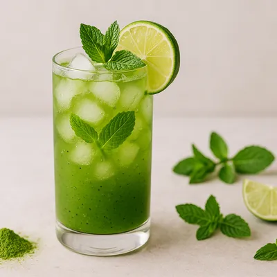 Recipe 'Peppermint Matcha Mojito (Mocktail)'