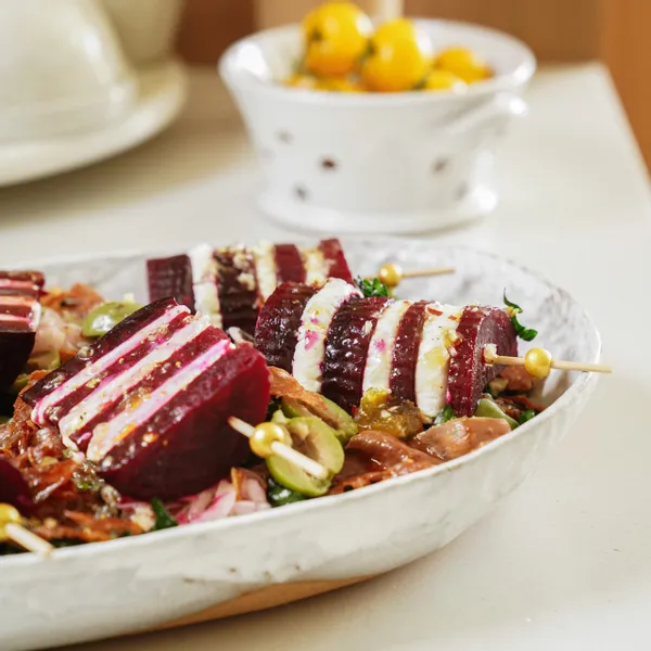 Goat Cheese Salad Towers with Beets