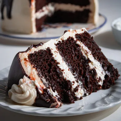 Recipe 'Easy Eggless Chocolate Cake with Cream Cheese Frosting'