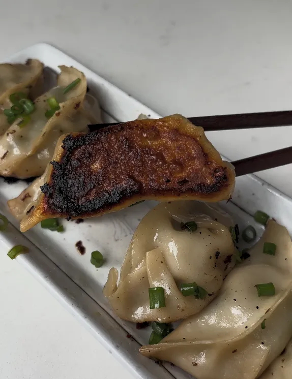 Pan-Fried Dumplings with Pork and Chives