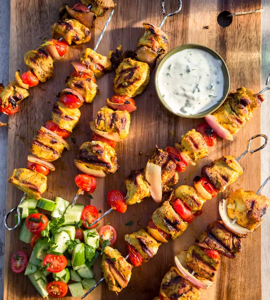 Whole30 Spiced Chicken Skewers