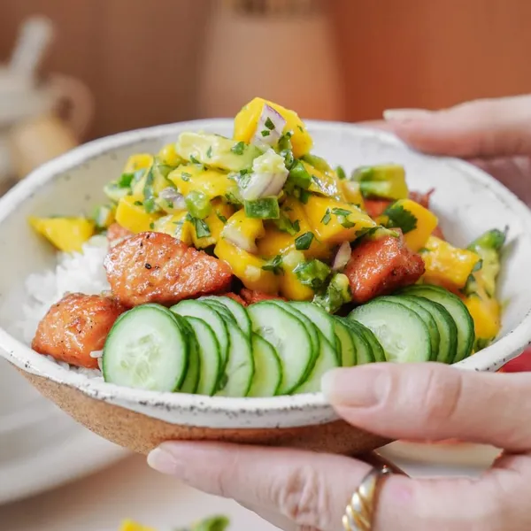 Honey Glazed Salmon Bowls