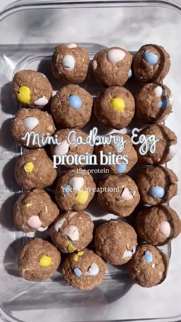 Cadbury Egg Protein Bites 🐣